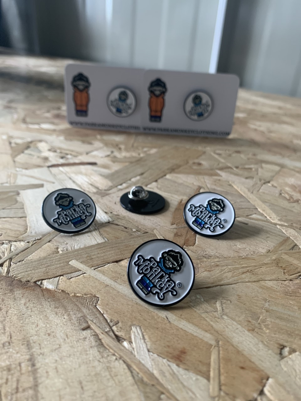 Collectable Parka Monkey Pin Badge (Blue) - Parka Monkey