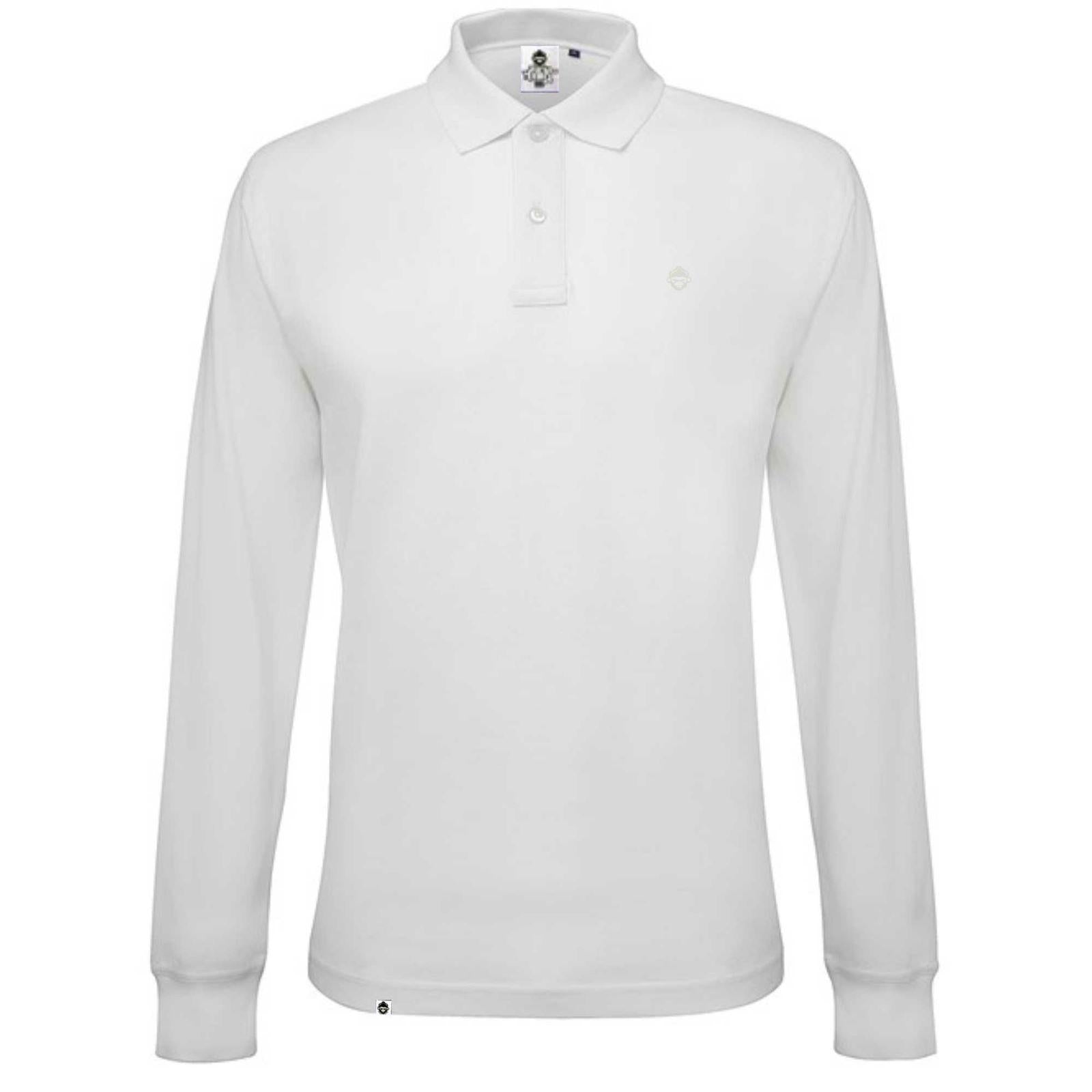 Classic LS Polo Shirt (White) - Parka Monkey