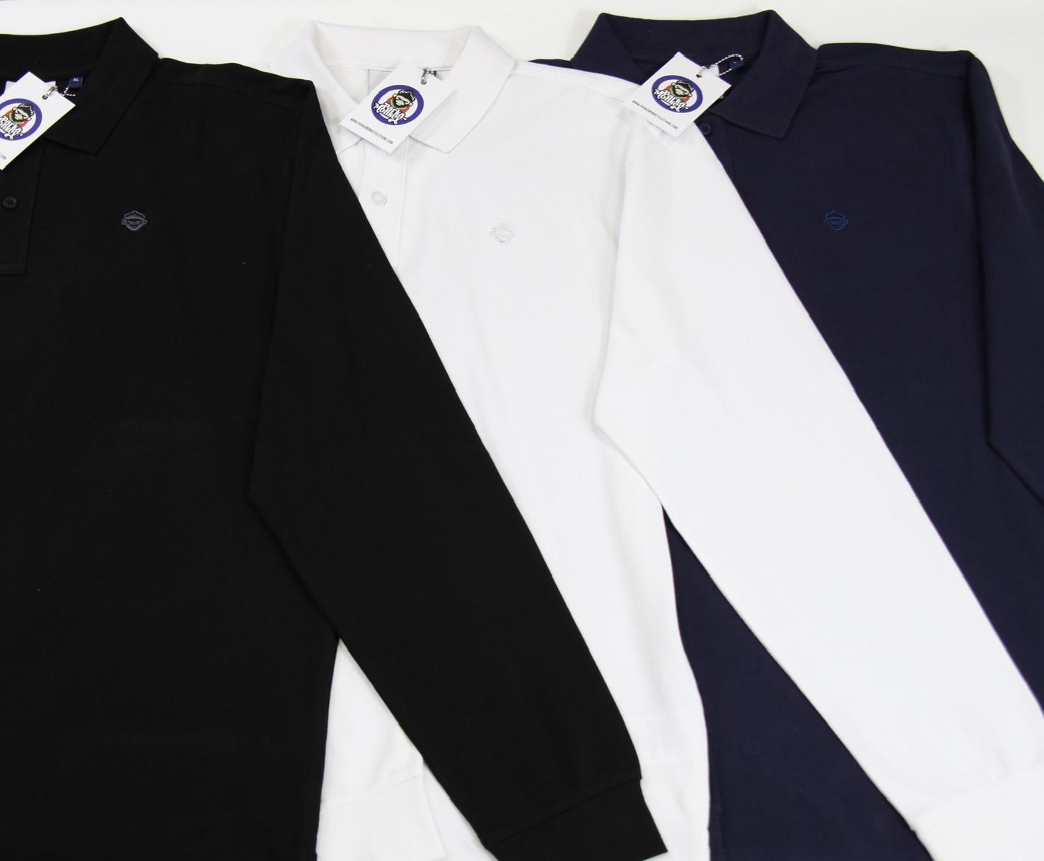 Classic LS Polo Shirt (Navy) - Parka Monkey