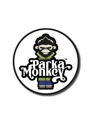 Collectable Parka Monkey Pin Badge (Green) - Parka Monkey