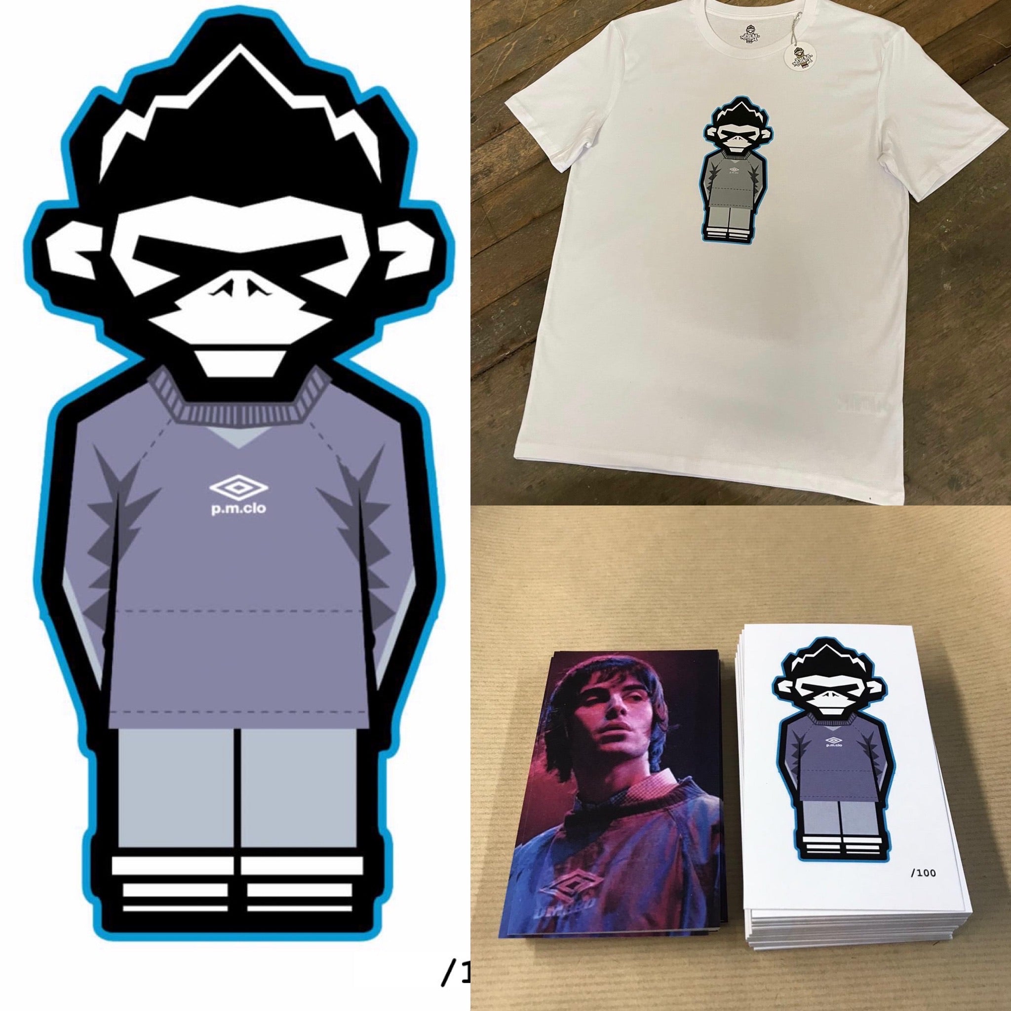 Burnage Tee Maine Road (White) - Parka Monkey